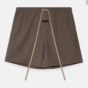 Men's Brown Nylon Soccer Shorts